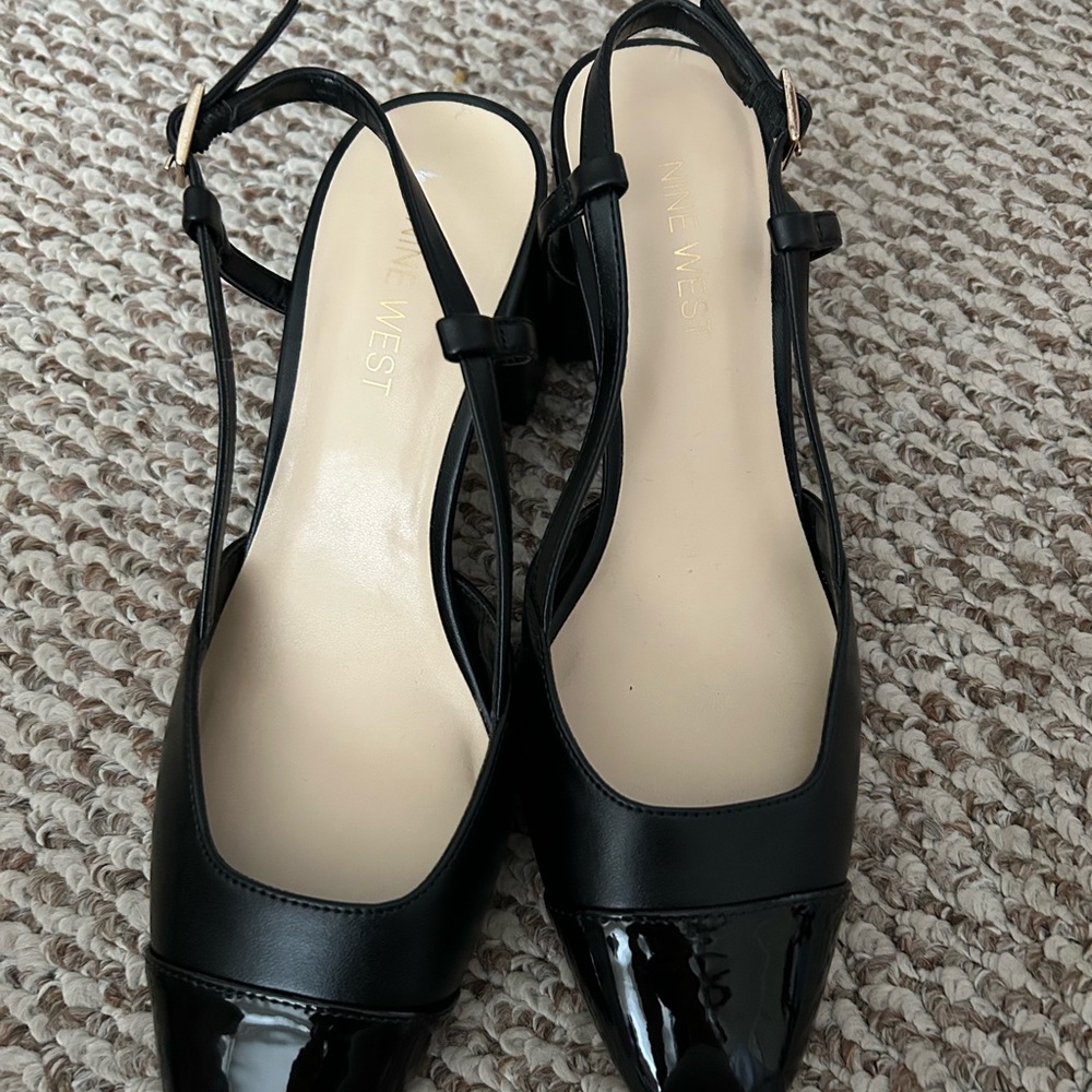 Nine West Black Patent Leather Heels